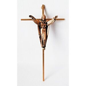 Vintage 1970s Metal Crucifix Jesus Catholic Art Religious Art Cross Goth Decor